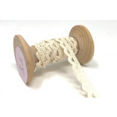 15mm Scalloped Edge Cotton Lace - Sold by the Metre