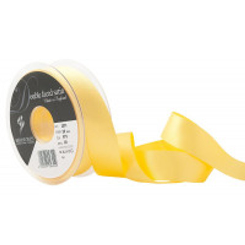 25mm 679 Yellow Double Satin Berisfords Ribbon ( Sold per Metre)