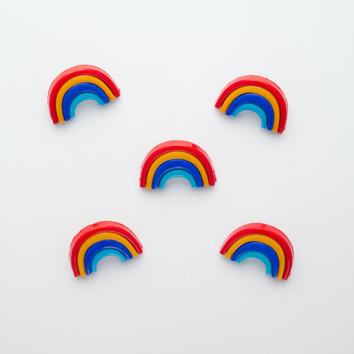 Rainbow Button - 25mm Nylon ( Sold Individually)