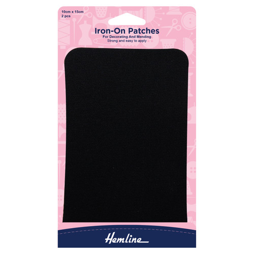 Cotton Twill Patches: Black- 10 x 15cm