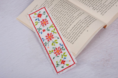 Counted Cross Stitch Kit: Bookmark -  Floral