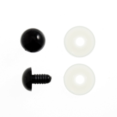 Toy Eyes: Solid: 6mm: Black: Pack of 10