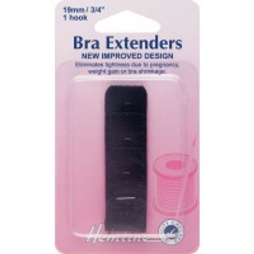 Bra Back Extenders - Black - 1 Hook/19mm