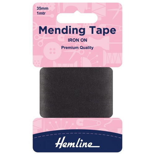 Black 38mm Iron-On Mending Tape (1mtr)