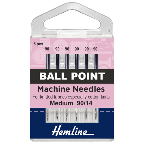 Machine Needles - Ball Point - Medium/Heavy, Size 90/14