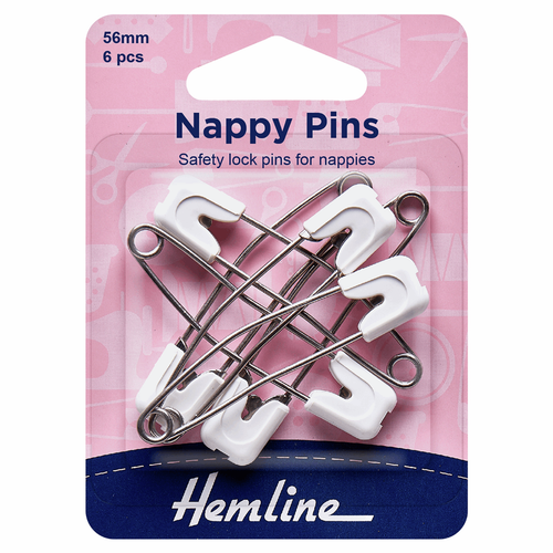 Nappy Safety Pins - White