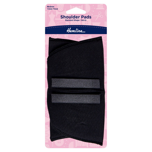 Black Medium Standard Set-In Shoulder Pads (1 Pair)