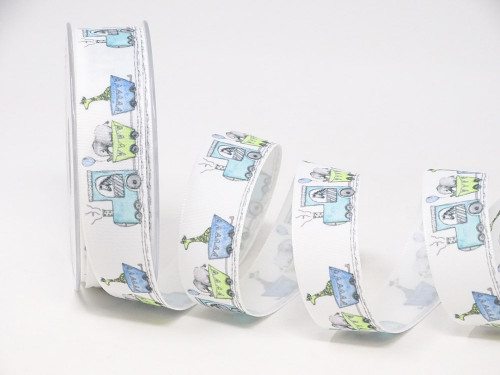 Baby Train Ribbon, 25mm wide (Sold Per Metre)