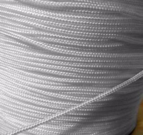 White Thick Polyprop Blind Cord, 3mm wide (Sold Per Metre) White Thick Polyprop Blind Cord, 3mm wide (Sold Per Metre)