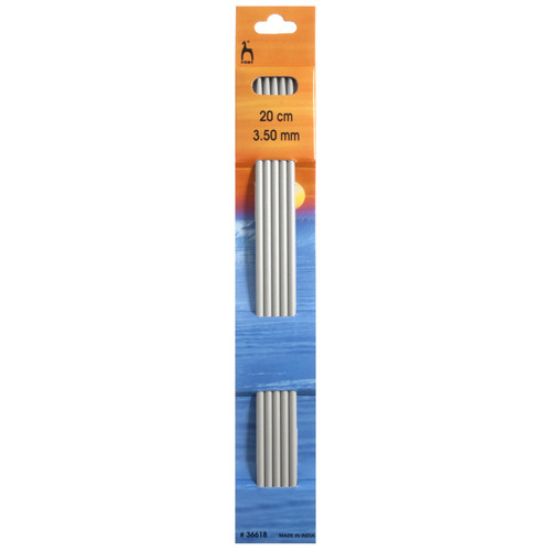 3.50mm Set of 5 Double-Ended Knitting Pins, 20cm length 3.50mm Set of 5 Double-Ended Knitting Pins, 20cm length