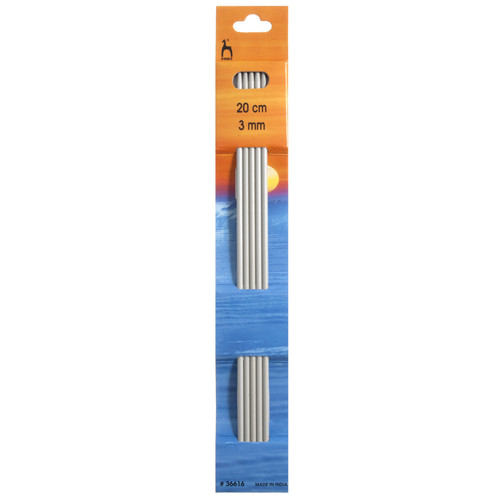 3.00mm Set of 5 Double-Ended Knitting Pins, 20cm length 3.00mm Set of 5 Double-Ended Knitting Pins, 20cm length