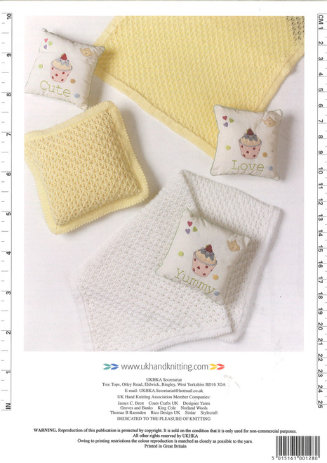 128 Baby Cushion & Blanket DK Knitting Pattern