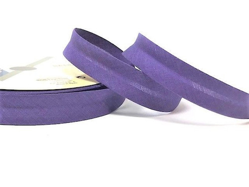 Violet Polycotton Bias Binding, 18mm wide, Sold Per Metre