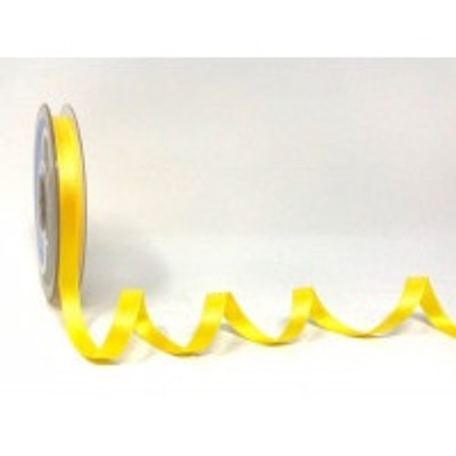 Golden Yellow Satin Ribbon, 8mm wide, Sold Per Metre