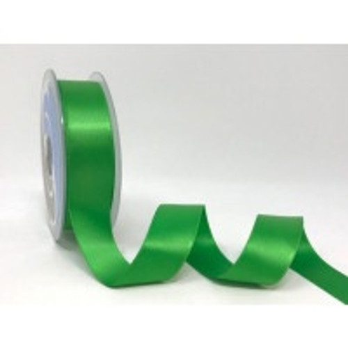 Grass Green Satin Ribbon, 25mm wide, Sold Per Metre Grass Green Satin Ribbon, 25mm wide, Sold Per Metre