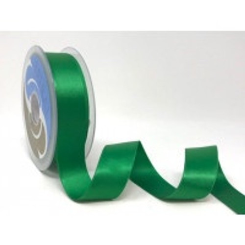 Emerald Green Satin Ribbon, 25mm wide, Sold Per Metre