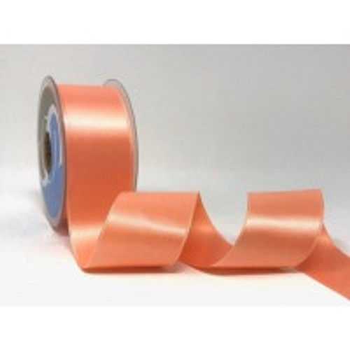 Peach Satin Ribbon, 38mm wide, Sold Per Metre