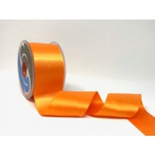 Light Orange Satin Ribbon, 50mm wide, Sold Per Metre