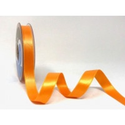 Orange Satin Ribbon, 15mm wide, Sold Per Metre
