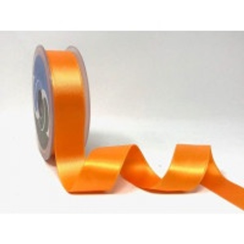 Orange Satin Ribbon, 25mm wide, Sold Per Metre