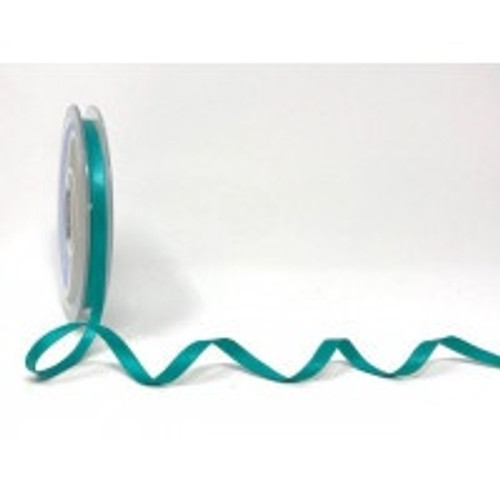 Jade Satin Ribbon, 6.5mm wide, Sold Per Metre