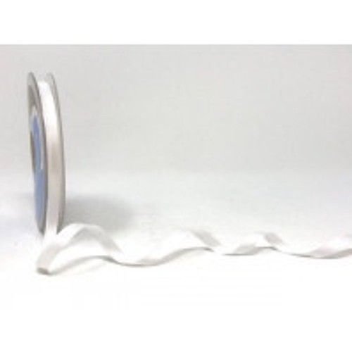 White Satin Ribbon, 6.5mm wide, Sold Per Metre