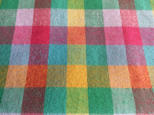 Colourful Check Cotton Fabric, 140cm/55in wide, Sold Per HALF Metre