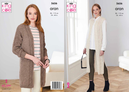 Waistcoat Aran Knitting Pattern Size 
