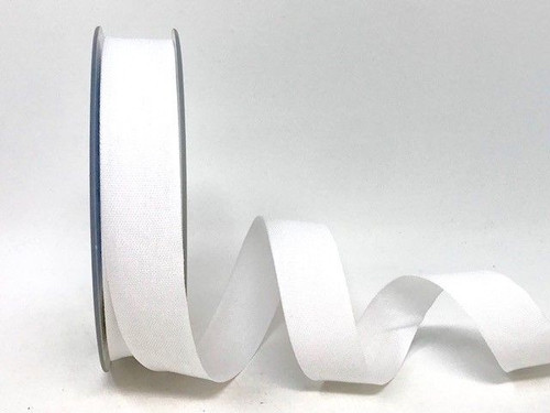 White Cotton Blend Tape, 25mm wide, Sold Per Metre