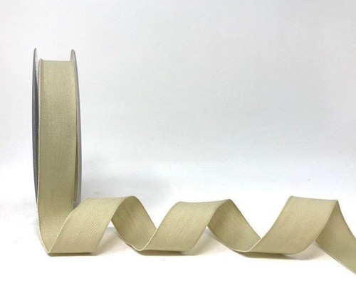 Beige Cotton Blend Tape, 25mm wide, Sold Per Metre