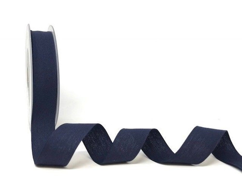 Navy Cotton Blend Tape, 25mm wide, Sold Per Metre