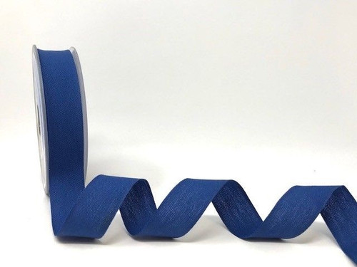 Royal Blue Cotton Blend Tape, 25mm wide, Sold Per Metre