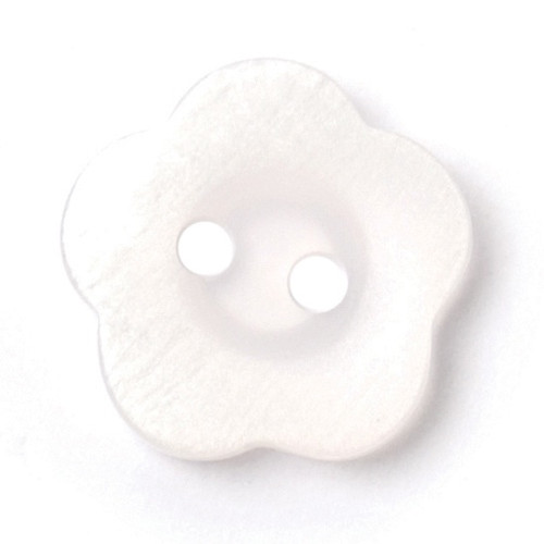 Frosted Ivory Flower Shape 15mm 2-hole Buttons on Card (Code B) x 4pc Frosted Ivory Flower Shape 15mm 2-hole Buttons on Card (Code B) x 4pc