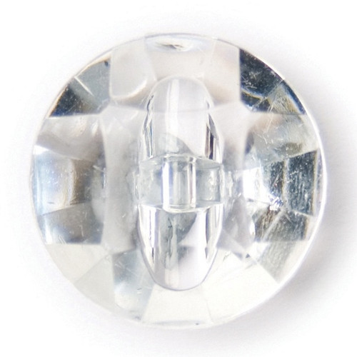 Faceted Crystal Clear 14mm Shank Acrylic Buttons on Card (Code C) x 4pc Faceted Crystal Clear 14mm Shank Acrylic Buttons on Card (Code C) x 4pc