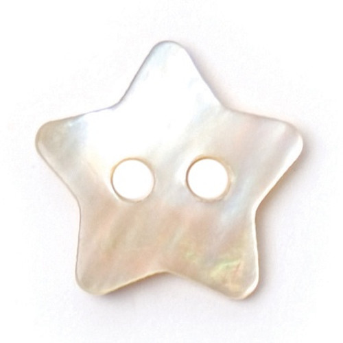 Natural Mother of Pearl Shell Star Shape 11mm 2-hole Buttons on Card (Code D) x 4pc Natural Mother of Pearl Shell Star Shape 11mm 2-hole Buttons on Card (Code D) x 4pc