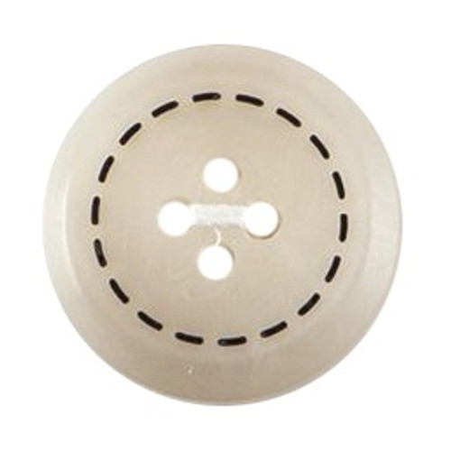 Cream with Stitch Effect 17mm 4-hole Buttons on Card (Code C) x 3pc Cream with Stitch Effect 17mm 4-hole Buttons on Card (Code C) x 3pc