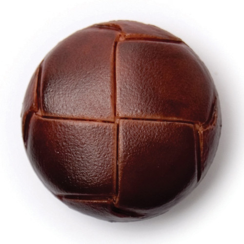 Dark Brown Leather-Look 22mm Shank Coat Buttons on Card (Code C) x 2pc Dark Brown Leather-Look 22mm Shank Coat Buttons on Card (Code C) x 2pc