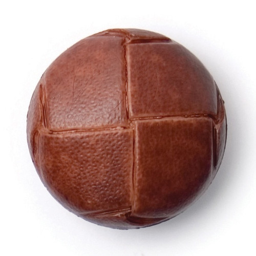 Dark Brown Leather-Look 17mm Shank Coat Buttons on Card (Code C) x 4pc Dark Brown Leather-Look 17mm Shank Coat Buttons on Card (Code C) x 4pc