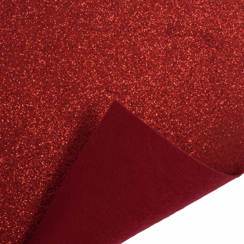 Red Glitter Felt Sheet (23cm x 30cm) Red Glitter Felt Sheet (23cm x 30cm)