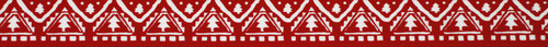 Red & White Nordic Christmas Tree Ribbon, 25mm wide (Sold Per Metre) Red & White Nordic Christmas Tree Ribbon, 25mm wide (Sold Per Metre)