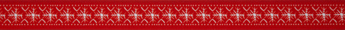 White Scandi Flake on Red Ribbon, 25mm wide, Sold Per Metre White Scandi Flake on Red Ribbon, 25mm wide, Sold Per Metre