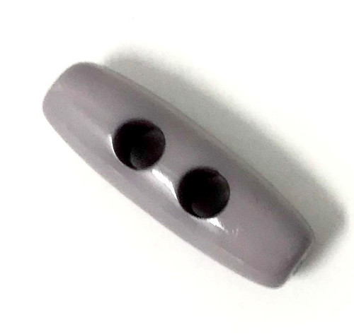 Minky Grey 19mm (3/4in) Nylon Toggle Buttons, Sold Individually Minky Grey 19mm (3/4in) Nylon Toggle Buttons, Sold Individually
