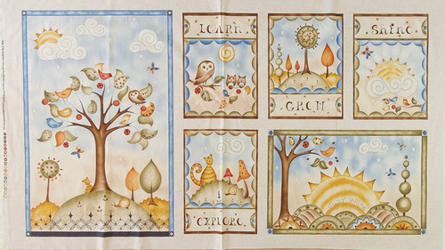 Shine Grow Learn Explore Quilting Panel (6 blocks) Shine Grow Learn Explore Quilting Panel (6 blocks)