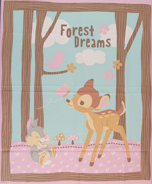 Woodland Dreams Bambi & Thumper Disney Quilting Panel Woodland Dreams Bambi & Thumper Disney Quilting Panel