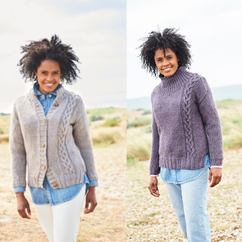 9812 Ladies Jacket & Sweater Softie Chunky Knitting Pattern