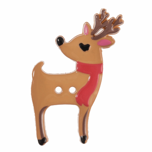 Reindeer Novelty Christmas Buttons, Sold Individually Reindeer Novelty Christmas Buttons, Sold Individually