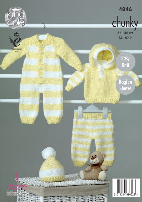 4846 Chunky Children Easy Knit Raglan Sleeve Size:36-56cm