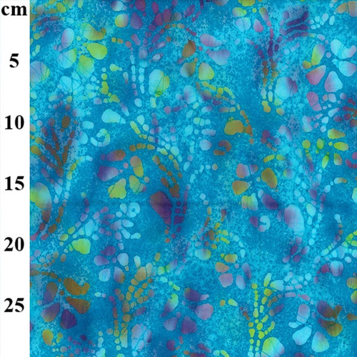 Turquoise Floral Design Batik 100% Cotton Fabric, 110cm/43in wide, Sold Per HALF Metre Turquoise Floral Design Batik 100% Cotton Fabric, 110cm/43in wide, Sold Per HALF Metre