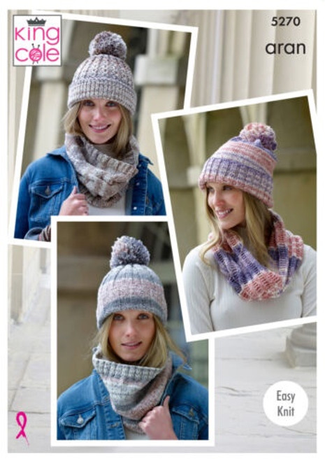 5270- Snoods & Hats Knitted in Aran