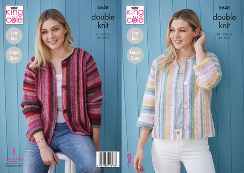 5648 - Cardigans Knitted in Bramble DK - 81-127cm / 32-50in 5648 - Cardigans Knitted in Bramble DK - 81-127cm / 32-50in